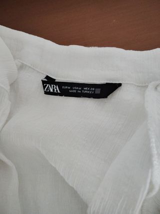 Camisa ZARA Blanca Talla M