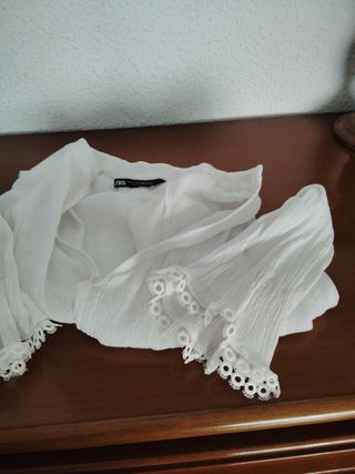 Camisa ZARA Blanca Talla M