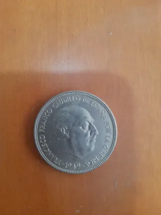 Moneda 5 pts 1949 *49 Francisco Franco Caudillo
