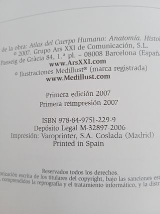 Atlas del Cuerpo Humano. Anatomia, Histologia, ...
