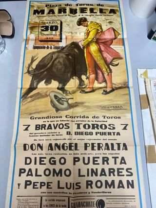 Cartel Toros Marbella 1969 Inauguración Temporada