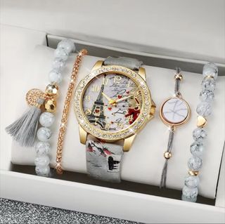 Set de Reloj y Pulseras Paris para mujer