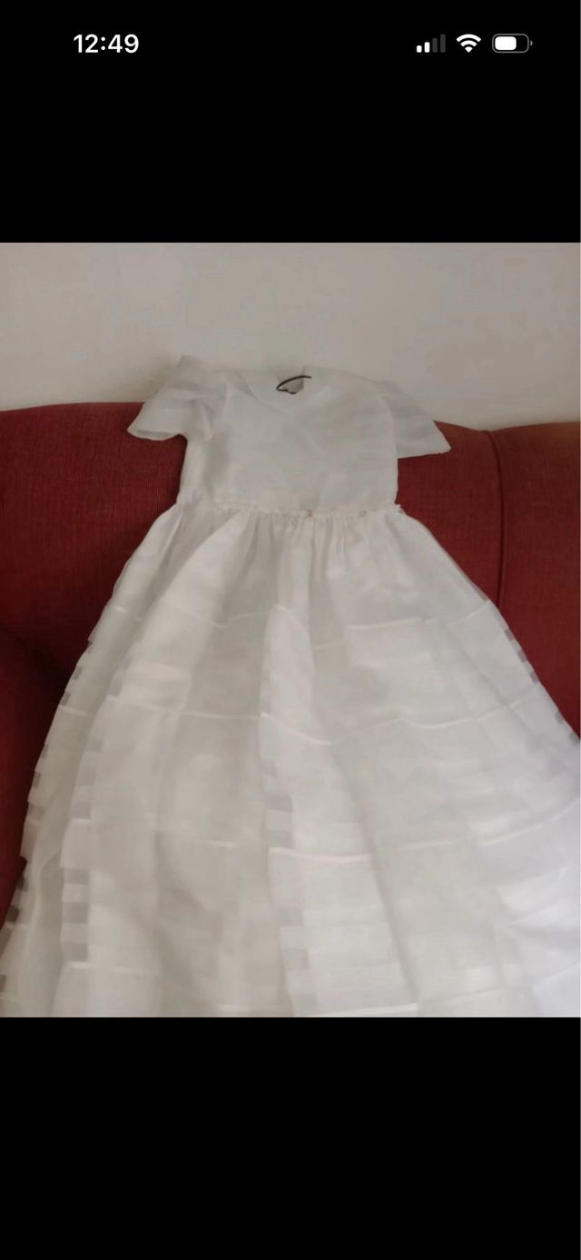 Vestido de comunión blanco para niña