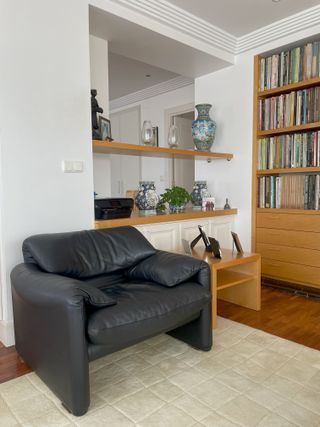 Poltrona Cassina Maralunga in pelle nera