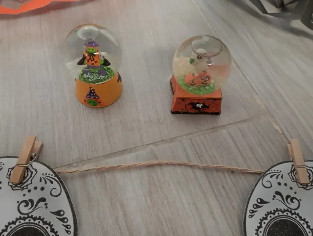 Lote Decoración Halloween Papel y Madera