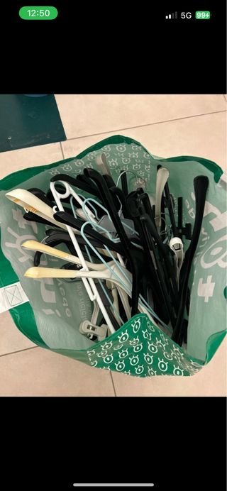 Grucce per vestiti in plastica