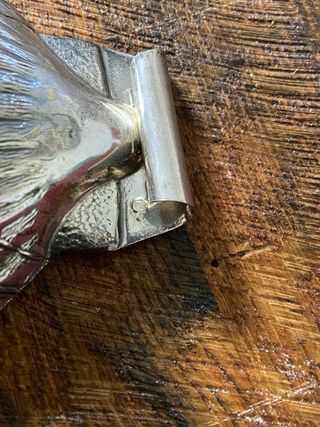 Salva de prata em forma de vieira