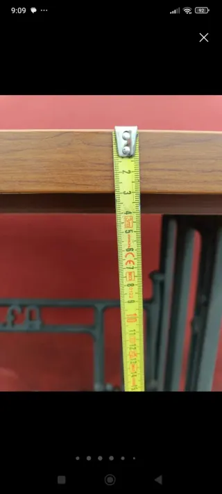 Mesa antigua pie de máquina de coser mármol