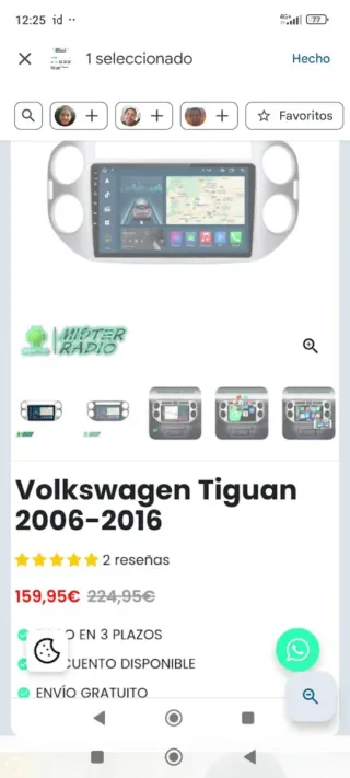 Radio para Volkswagen Tiguan