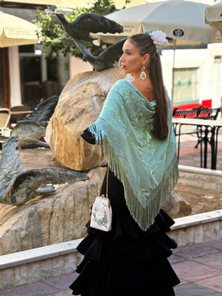Traje Flamenca Negro Talla 38 Elástico