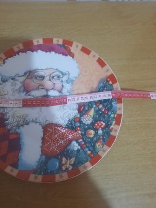 Piatto decorativo natalizio Babbo Natale