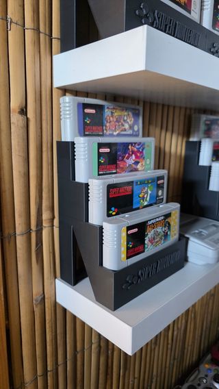 Estantes soporte cartuchos SNES Super Nintendo