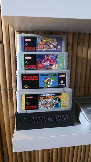 Estantes soporte cartuchos SNES Super Nintendo