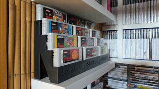 Estantes soporte cartuchos SNES Super Nintendo