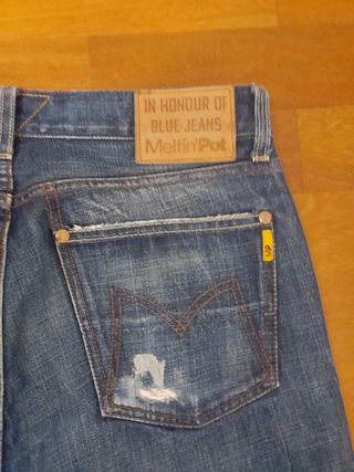 Jeans uomo denim lavaggio vintage