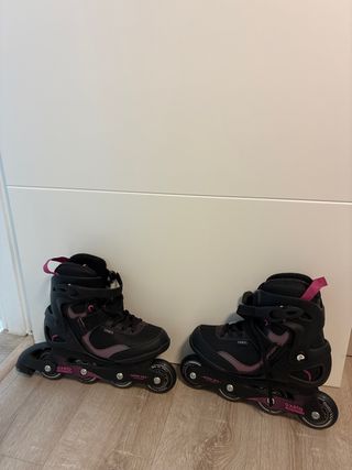 Patines en línea Oxelo negros y rosas