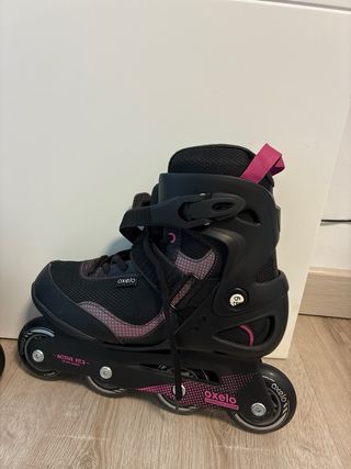 Patines en línea Oxelo negros y rosas