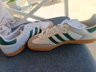 Zapatillas Adidas Samba Verde y Blanco
