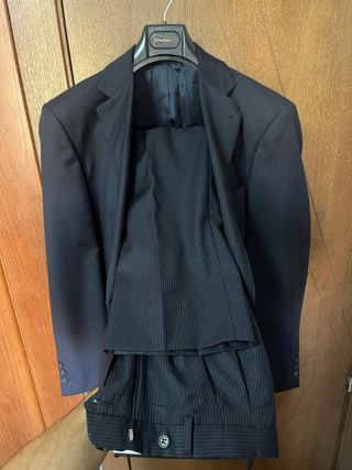 Traje Emilio Tucci Negro Rayas