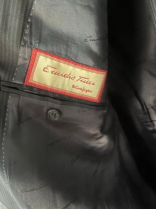 Traje Emilio Tucci Negro Rayas