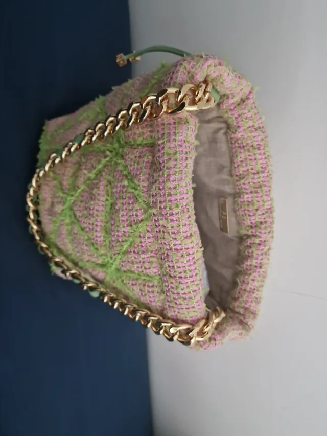 Bolso Purificación García Rosa y Verde