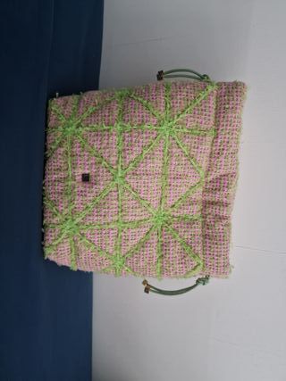 Bolso Purificación García Rosa y Verde