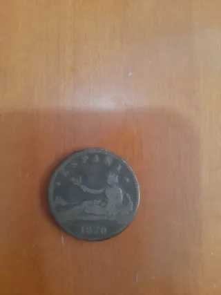 Moneda 2 pts España 1870