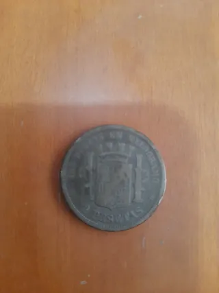 Moneda 2 pts España 1870