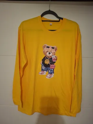 Camiseta amarilla oso estampado M