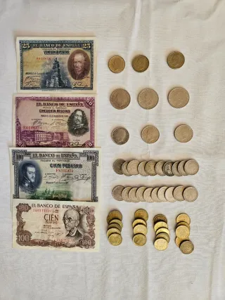 Colección monedas y billetes españoles