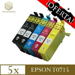 EPSON T0711 - 2 - 3 - 4 - 5 COMPATIBLE PACK 5