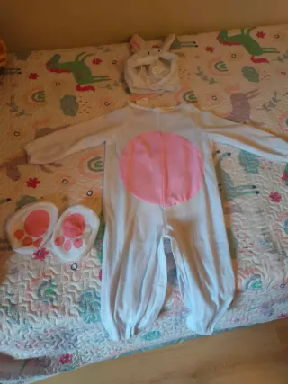 Disfraz Conejito Blanco Talla 12-24 meses.