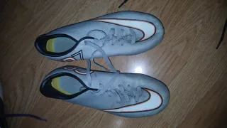 Zapatillas fútbol Nike CR7 Plata/Blanco