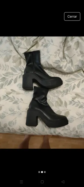 Botas Stradivarius plataforma negras