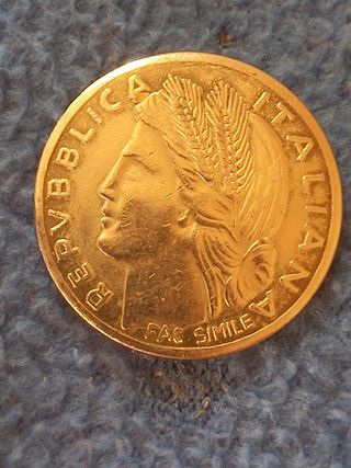 Moneta Fac Simile Repubblica Italiana