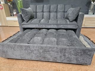 Sofá Cama Gris 2 Plazas