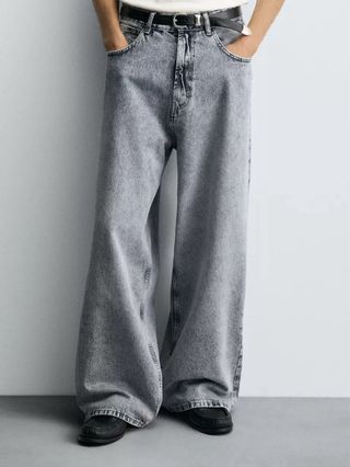 Pantalón Zara Wide Baggy Fit T.44