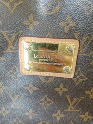 Bolso shopper grande tipo Louis Vuitton marrón