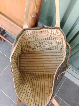 Bolso shopper grande tipo Louis Vuitton marrón