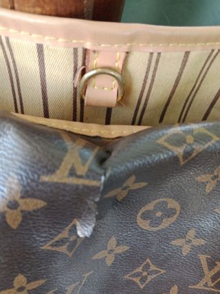 Bolso shopper grande tipo Louis Vuitton marrón