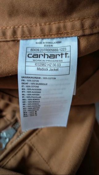 Chaqueta Abrigo Parka corta Carhartt WIP Madock M
