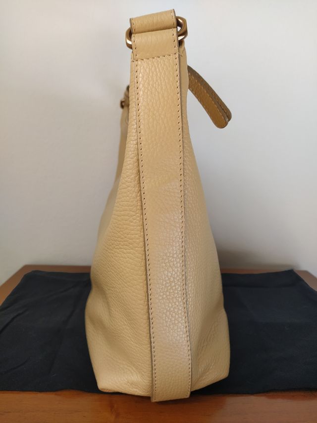 Borsa Emporio Armani vera pelle beige