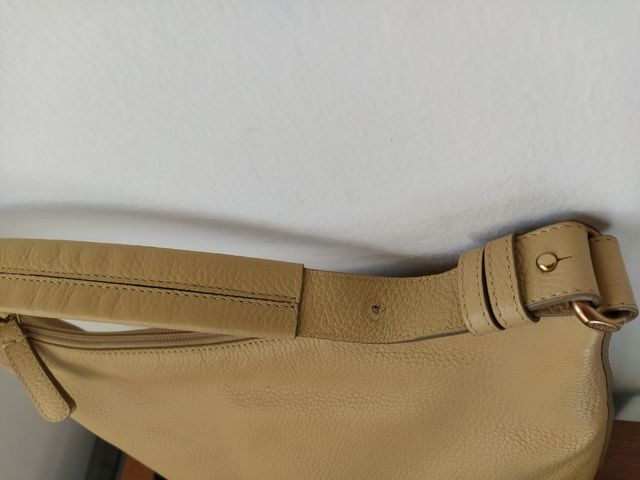 Borsa Emporio Armani vera pelle beige