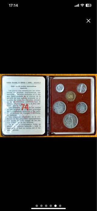 Cartera Numismática España FNMT 1974