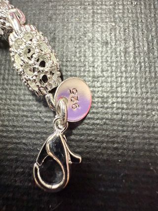 Pulsera Plata Ley Diseño Flores