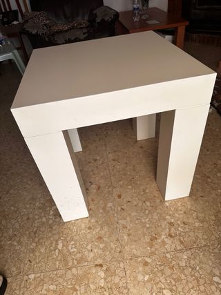 Mesa de salón cristal y madera