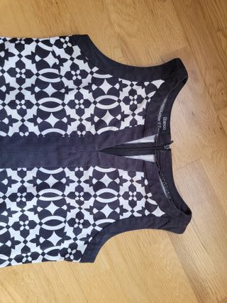 Vestido Blanco y Negro Talla S