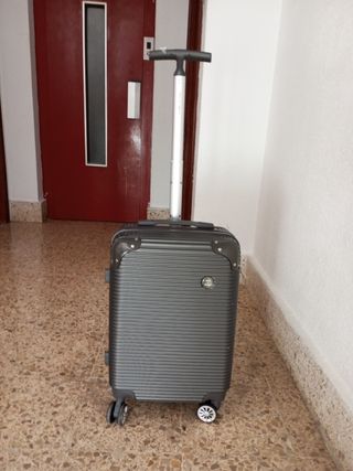 Maleta cabina 4 ruedas 48x38x22 cm gris
