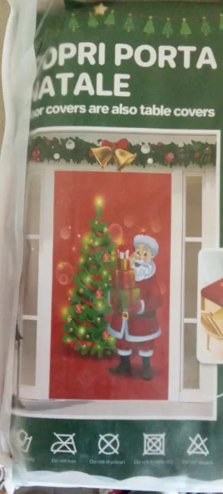 Copri porta natalizio  Misure nelle foto