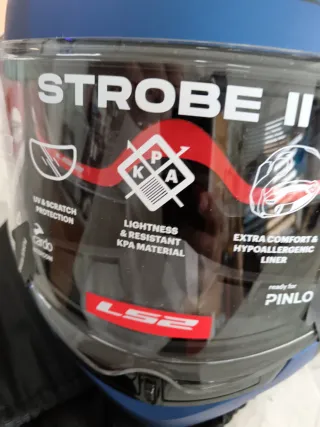 Casco Moto Modular LS2 Strobe II Azul Marino